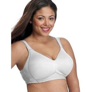 NWOT Playtex 46DD Seamless Smoothing Wirefree Bra 4049 White 130858